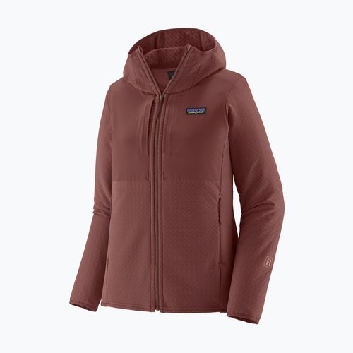 Women's softshell jacket Patagonia R2 CrossStrata Hoody dark ruby