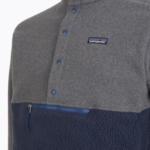 Men's trekking sweatshirt Patagonia Retro Pile 1 / 2 Snap P / O new navy w / nickel