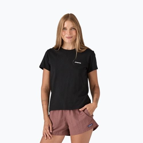 Women's T-shirt Patagonia P-6 Logo Responsibili-Tee black