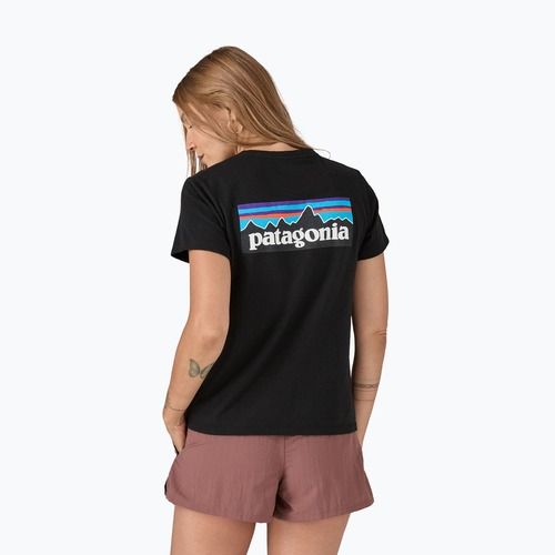 Women's T-shirt Patagonia P-6 Logo Responsibili-Tee black