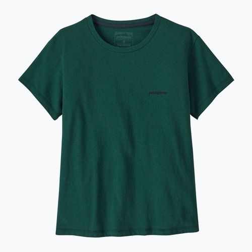 Women's T-shirt Patagonia P-6 Logo Responsibili-Tee cascade green