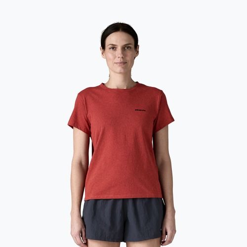 Women's T-shirt Patagonia P-6 Logo Responsibili-Tee potters red