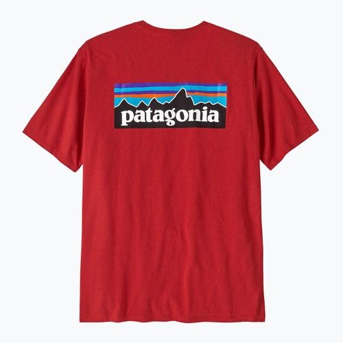 Men's T-shirt Patagonia P-6 Logo Responsibili-Tee amanita red