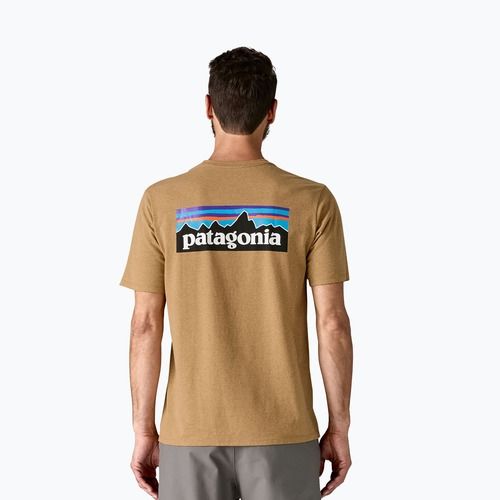 Men's T-shirt Patagonia P-6 Logo Responsibili-Tee talon gold