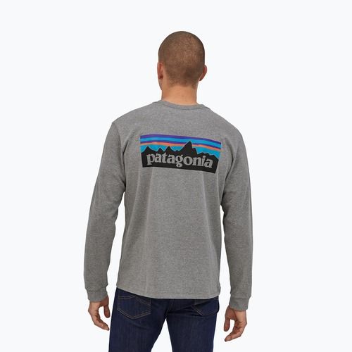 Men's longsleeve Patagonia P-6 Logo Responsibili gravel heather