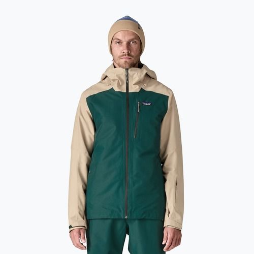 Men's rain jacket Patagonia Insulated Powder Town cascade green