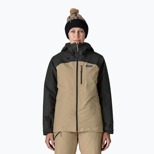 Women's rain jacket Patagonia Insulated Powder Town oar tan