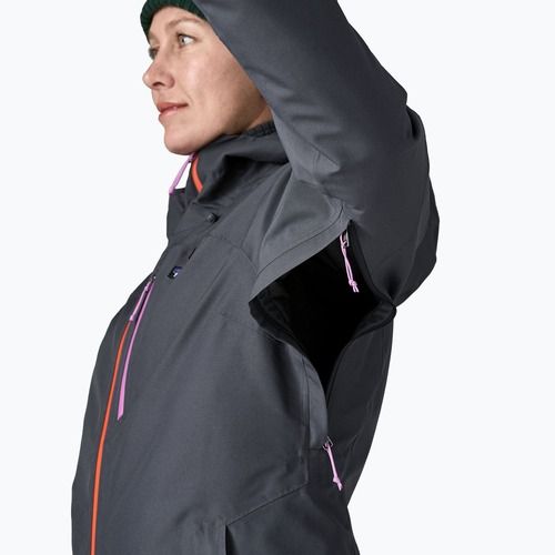 Women's rain jacket Patagonia Insulated Powder Town smolder blue w / orange peel