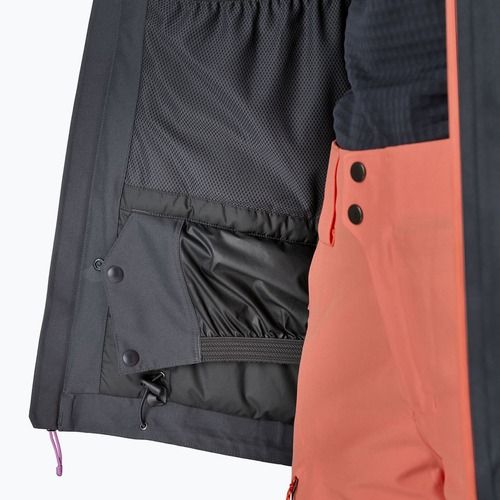 Women's rain jacket Patagonia Insulated Powder Town smolder blue w / orange peel