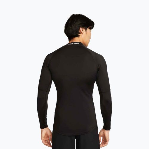 Men's training longsleeve Nike Pro Dri-Fit Mock-Neck black/white