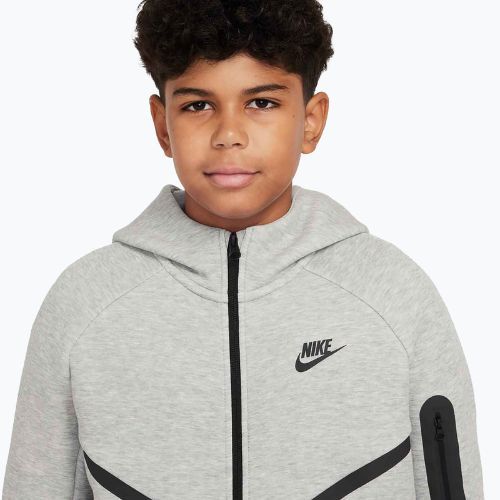 Children's sweatshirt Nike Sportswear Tech Fleece Full-Zip dark grey heather/black/black