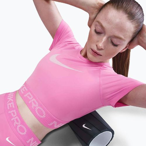 Woman's training top Nike Pro Dri-Fit Graphic Cropped playful pink/pink foam/white