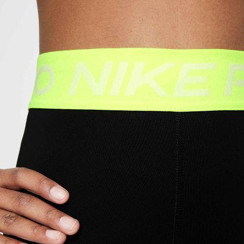 Children's leggings Nike Pro Dri-FIT comet black/volt/white