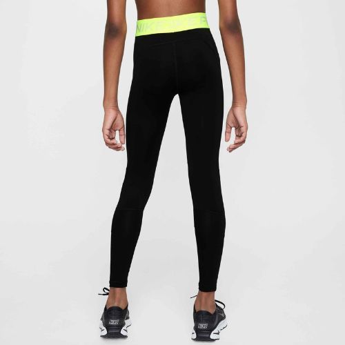 Children's leggings Nike Pro Dri-FIT comet black/volt/white