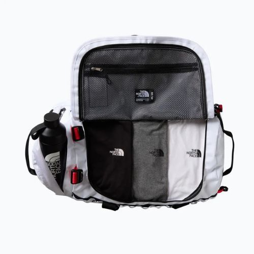 Travel bag The North Face Base Camp Duffel M 71 l white/black/elevation red