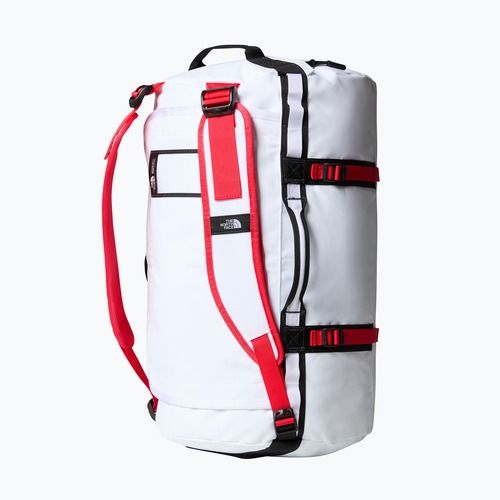 Travel bag The North Face Base Camp Duffel S 50 l white/black/elevation red