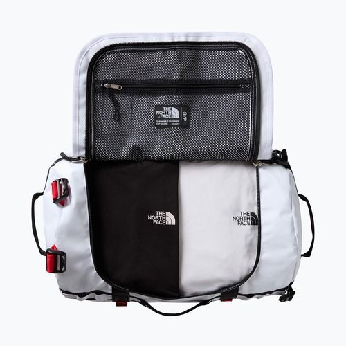 Travel bag The North Face Base Camp Duffel S 50 l white/black/elevation red