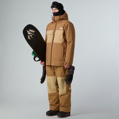 Men's snowboard jacket The North Face Fourbarrel Triclimate utility brown/khaki