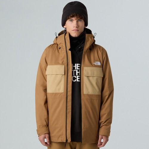 Men's snowboard jacket The North Face Fourbarrel Triclimate utility brown/khaki