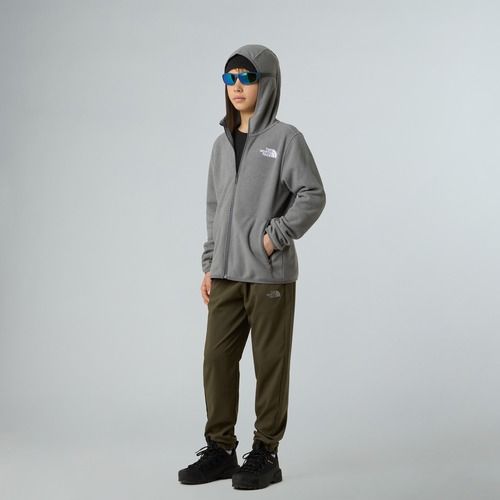 Children's fleece sweatshirt The North Face Teen Glacier Full Zip Hoodie mid grey heather