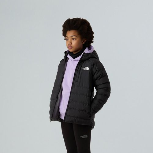 Children's down jacket The North Face Reversible Perrito Hooded black/smoked pearl