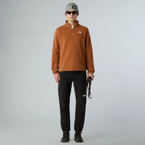 Men's fleece sweatshirt The North Face Glacier Fleece 1/4 Zip burnt umber