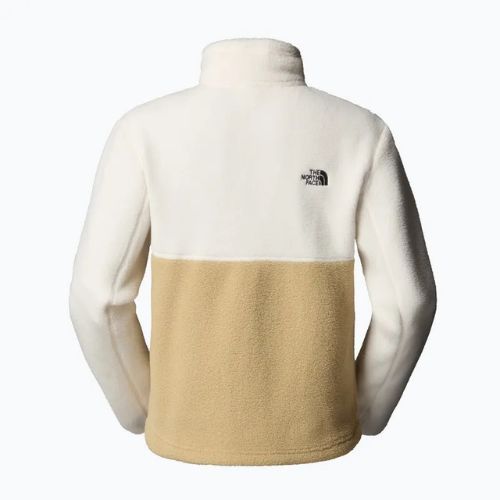 The North Face women's Yumiori 1/4 Zip sweatshirt khaki stone/white dune/utility brown