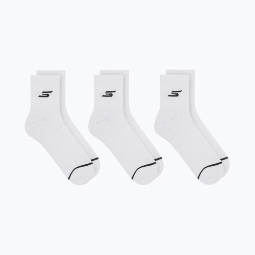 Men's socks SKECHERS 1/2 Terry Qtr Crew 3 pairs white traditional