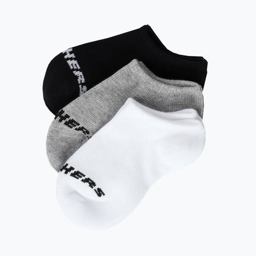 Children's socks SKECHERS Non Terry No Show 3 pairs white/grey