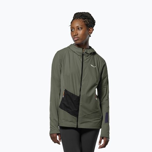 Women's wind jacket Salewa Pedroc Polarlite Wind Hood faded green