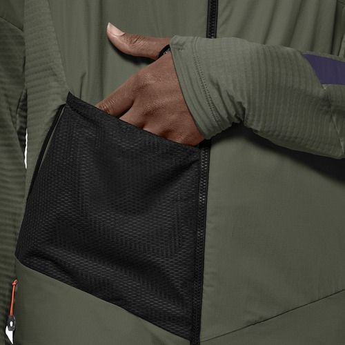 Women's wind jacket Salewa Pedroc Polarlite Wind Hood faded green