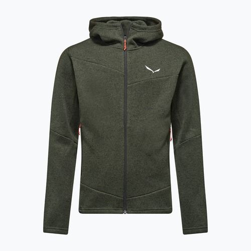 Men's trekking sweatshirt Salewa Puez Rocca Polarlite Hood dark olive