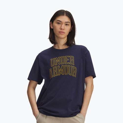 Women's training T-shirt Under Armour Rival Campus midnight navy/gold league