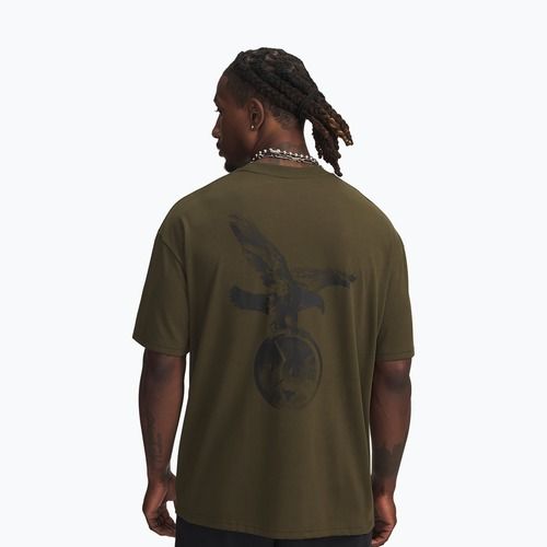 Men's training T-shirt Under Armour Project Rock Q4 expedition green/black
