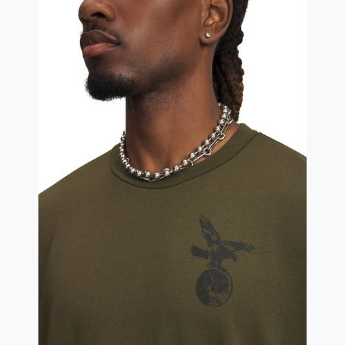 Men's training T-shirt Under Armour Project Rock Q4 expedition green/black