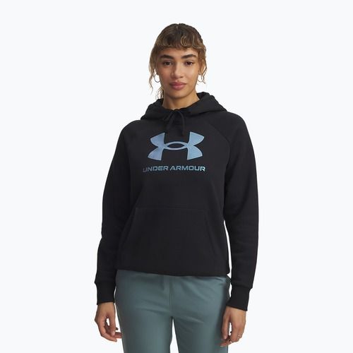 Women's sweatshirt Under Armour Rival Feelce Shimmer Hoody black/iridescent