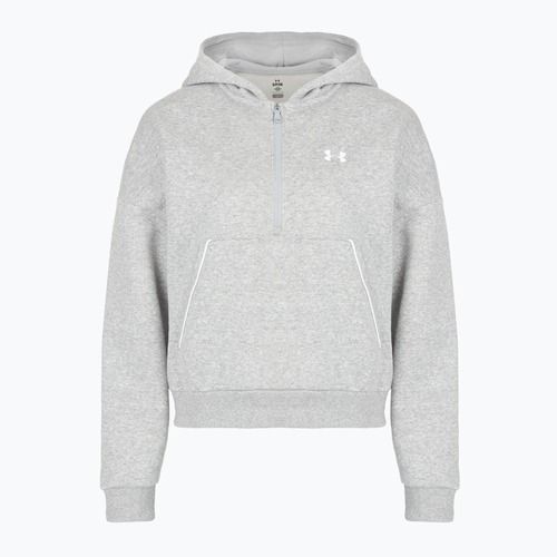 Women's sweatshirt Under Armour Rival Fleece Piped HZ Hoodie mod gray light heather/white
