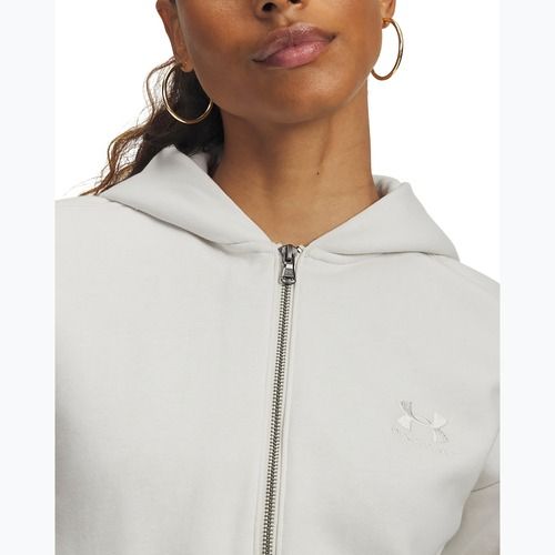 Women's training sweatshirt Under Armour Icon Vida Fleece FZ summit white/summit white