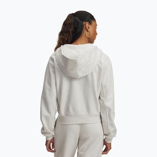 Women's training sweatshirt Under Armour Icon Vida Fleece FZ summit white/summit white