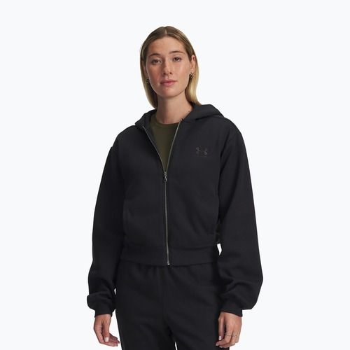 Women's training sweatshirt Under Armour Icon Vida Fleece FZ black/black
