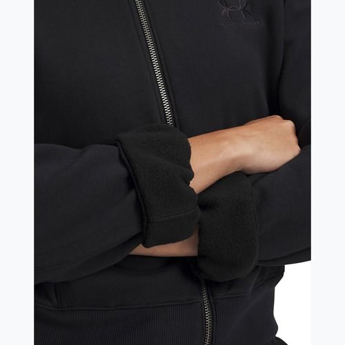 Women's training sweatshirt Under Armour Icon Vida Fleece FZ black/black