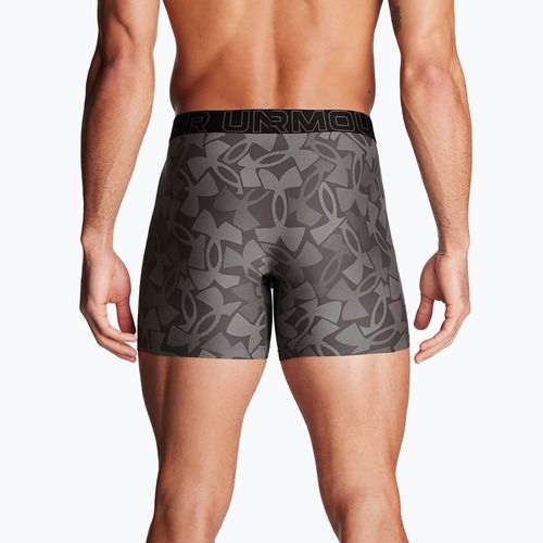 Men's boxers Under Armour Perf Tech Nov 6in 3 pairs steel