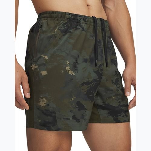Men's training shorts Under Armour Project Rock Ultimate expedition green/black
