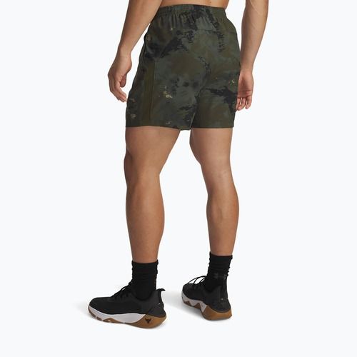 Men's training shorts Under Armour Project Rock Ultimate expedition green/black