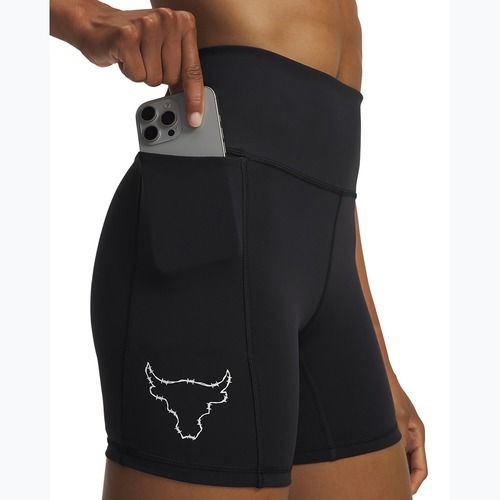 Women's training shorts Under Armour Project Rock Middie black/anthracite