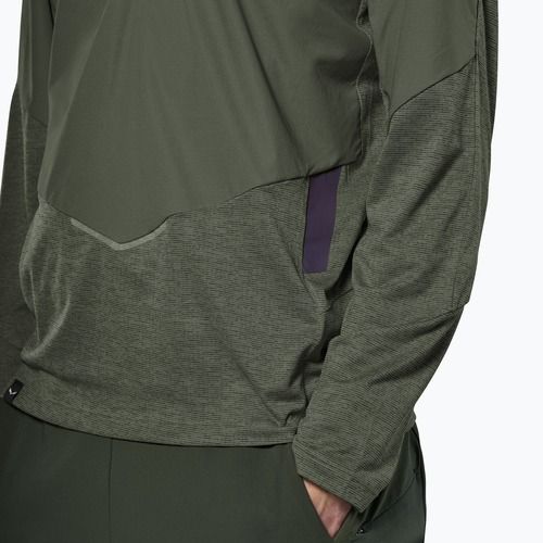 Men's longsleeve Salewa Pedroc Dry Wind Half Zip Tee faded green