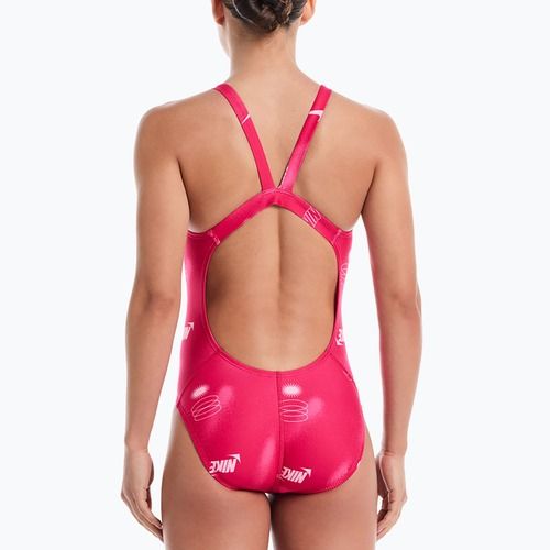 Women's one-piece swimsuit Nike Hydrastrong Fastback rush pink