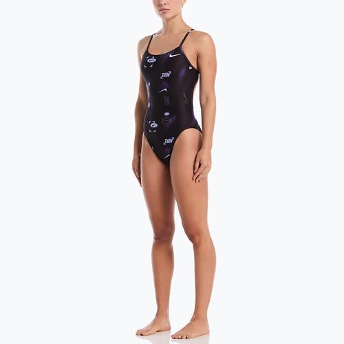 Women's one-piece swimsuit Nike Hydrastrong Cutout purple