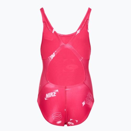Children's one-piece swimsuit Nike Hydrastrong Fastback rush pink