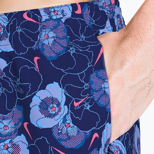 Men's swim shorts Nike Multi Poppy Print 5" Volley midnight navy